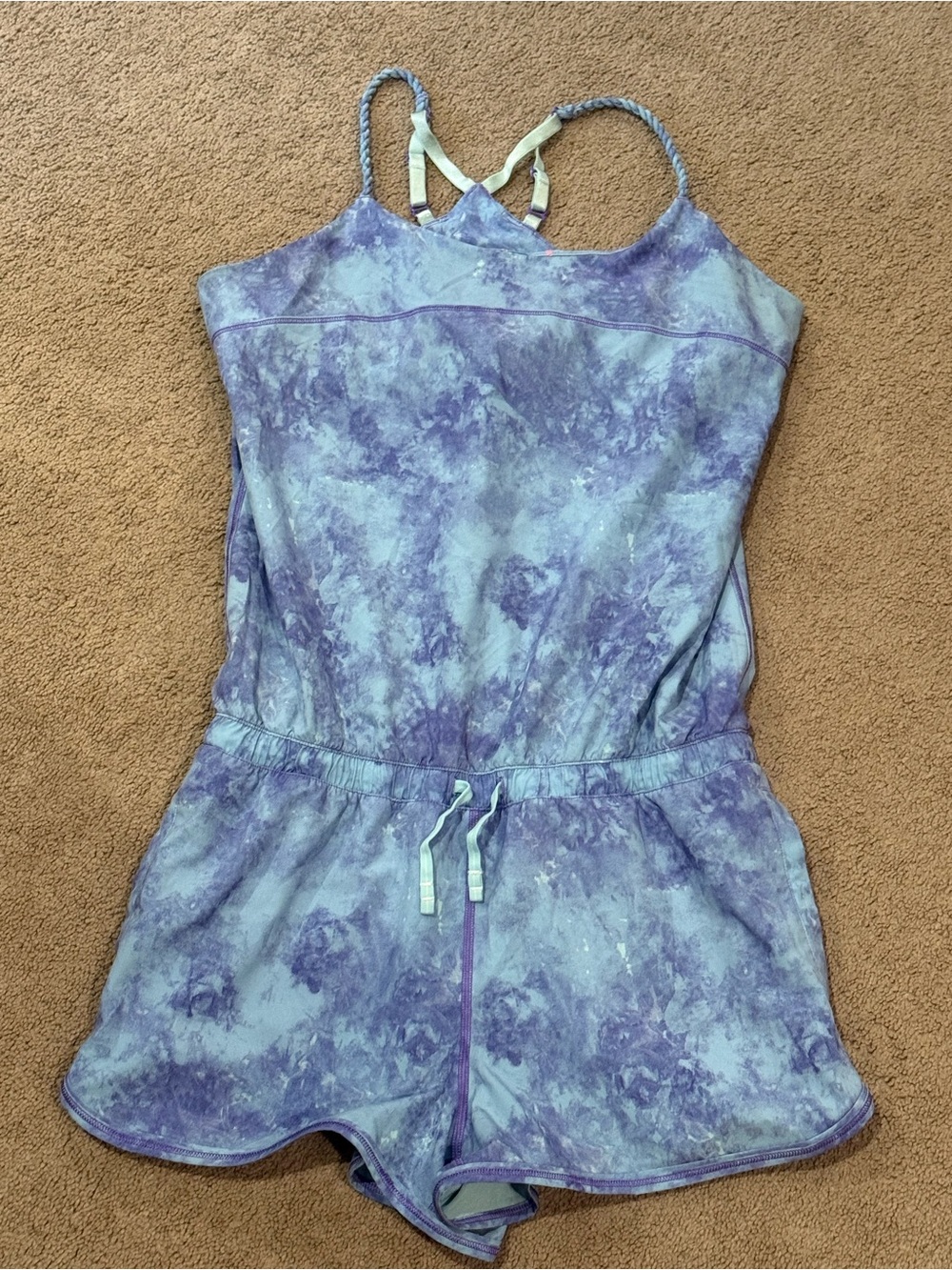Ivivva Purple Tie-Dye Strappy Romper sz 14